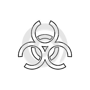 Bio hazard icon flat vector template design trendy