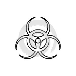 Bio hazard icon flat vector template design trendy