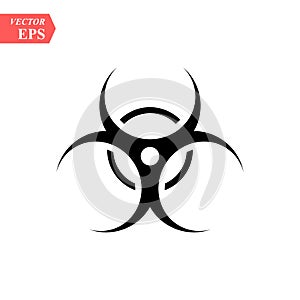 Bio hazard icon over white background vector illustration