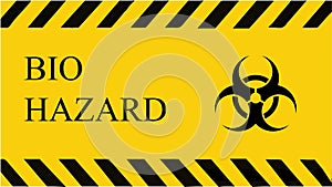 Bio hazard sign board sign and symbol illustration
