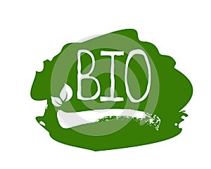 Bio healthy organic food label and high quality product badges. Eco, 100 bio and natural product icon. Emblems for cafe