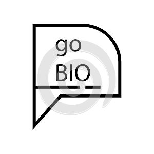 Bio icon vector sign and symbol isolated on white background, Bio logo concept photo
