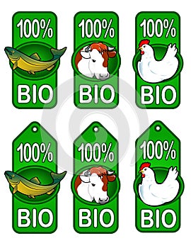 Bio Labels / Fish, Beef, Chicken