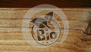 Bio natural and organic stamp and stamping
