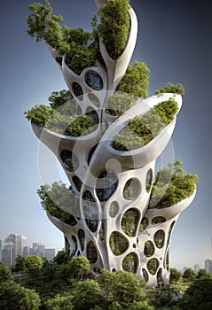 bio organic architecture, concept art