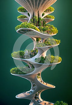 bio organic architecture, concept art