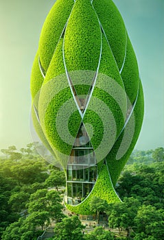 bio organic architecture, concept art