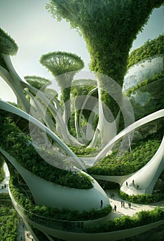 bio organic architecture, concept art