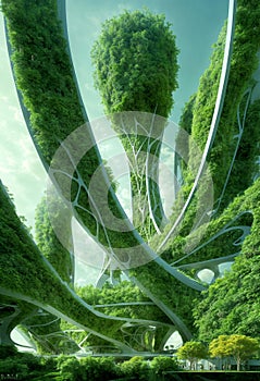 bio organic architecture, concept art