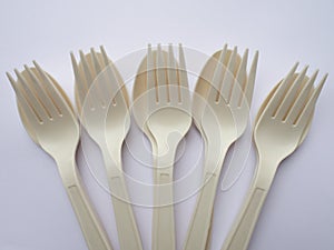 Bio plastic spoons and forks