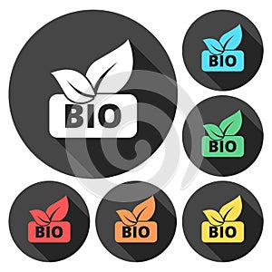 Bio product sign icon. Leaf symbol