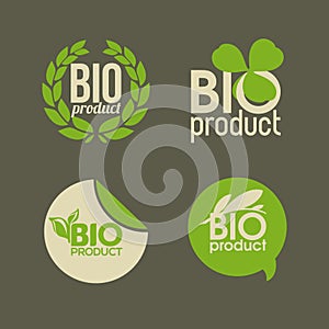 Bio product - vector labels and badges