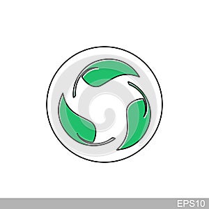 Bio recyclable degradable label logo template.