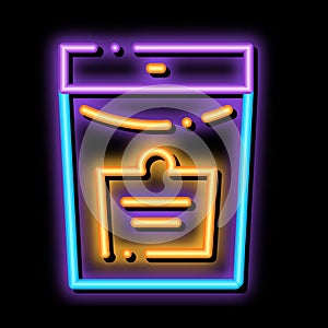 Bio Supplements Package neon glow icon illustration