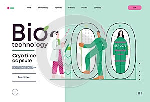 Bio Technology flat vector illustration