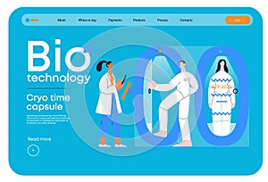 Bio Technology flat vector illustration
