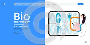 Bio Technology flat vector illustration