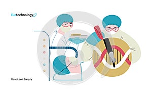 Bio Technology flat vector illustration