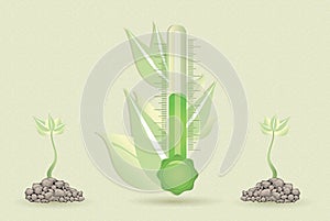 BIO thermometer leaves seedling seal stamp