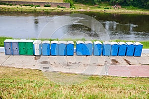 Bio toilets on the river Bank for any purpose