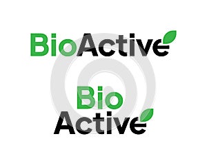 BioActive product formula recipe vector icon logo badge