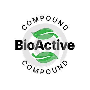 BioActive product formula recipe vector icon logo badge