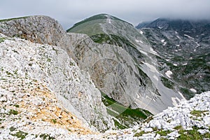 Bioc mountains in Montenegro in fog