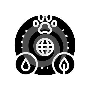 biocenosis ecosystem glyph icon vector illustration