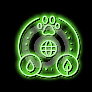 biocenosis ecosystem neon glow icon illustration