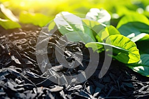 Biochar is added to the soil when planting plants in gardens and orchards. Biochar increases the carbon content of the soil,