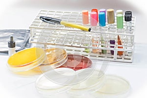 Biochem test kit for identified pathogen.