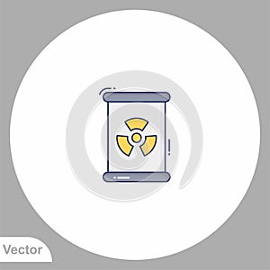 Biochemical barrel vector icon sign symbol