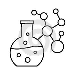 Biochemical Line Vector icon which can easily modify or edit