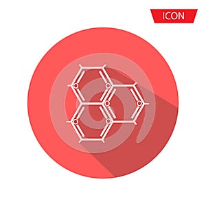 Biochemistry Icon. Flat Design. Isolated Molecule structure,Atom icon vector , atom symbols on background.