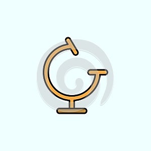 biochemistry, lab research color vector icon, vector illustration