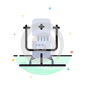 Biochip, Bot, Future, Machine, Medical Abstract Flat Color Icon Template