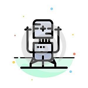 Biochip, Bot, Future, Machine, Medical Abstract Flat Color Icon Template