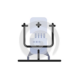 Biochip, Bot, Future, Machine, Medical  Flat Color Icon. Vector icon banner Template