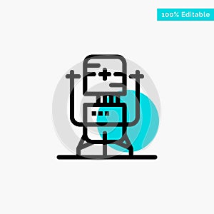 Biochip, Bot, Future, Machine, Medical turquoise highlight circle point Vector icon