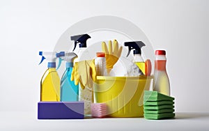 Biodegradable Cleaning Power on White Background
