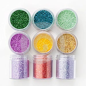 Biodegradable glitter in assorted colors