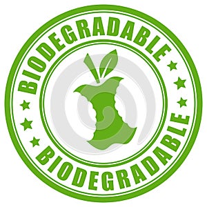 Biodegradable green round label
