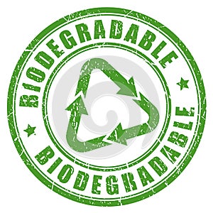 Biodegradable green rubber stamp