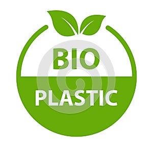 Biodegradable plastic icon vector plant eco friendly compostable material production for graphic design, logo, website, social