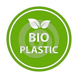 Biodegradable plastic icon vector plant eco friendly compostable material production for graphic design, logo, website, social