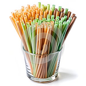 Biodegradable plastic straw set for eco friendly dining