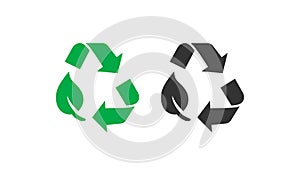 Biodegradable recyclable icon set. Recycling trash vector
