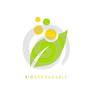 Biodegradable vector logo photo