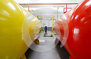 Biodiesel tanks inside factory