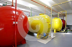 Biodiesel tanks inside factory